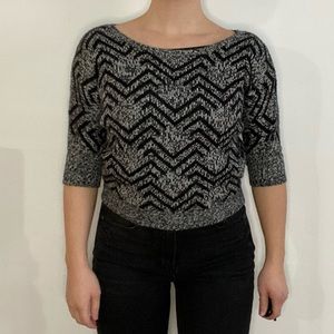 Patterned cropped sweater